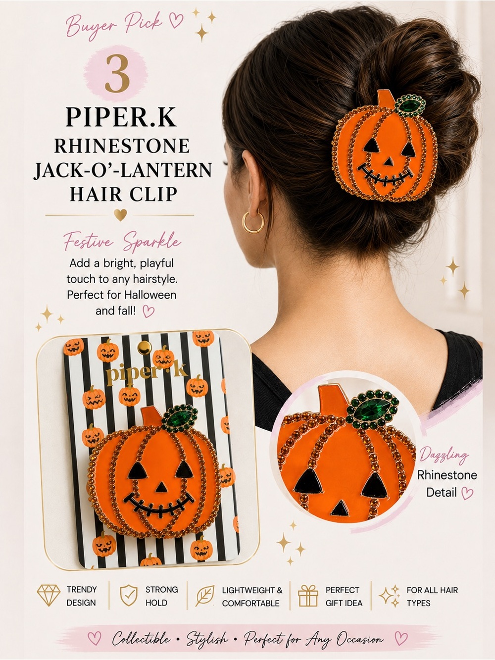 Spooky Hair Clips - Buyer Pick - Picture 4 of 5